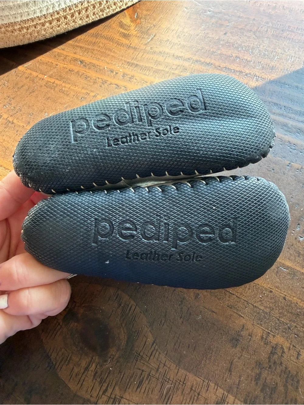 pediped Cream Mary Jane Baby Walker Shoes